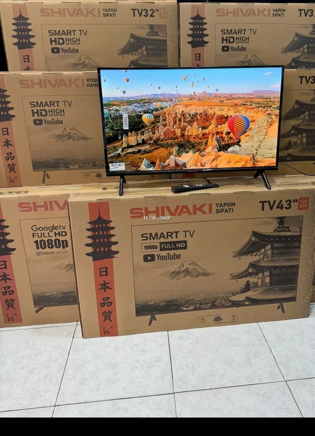 Yeni Televizor Shivaki LCD 43" FHD (1920x1080), Ünvandan götürmə, Ödənişli çatdırılma, Rayonlara çatdırılma
