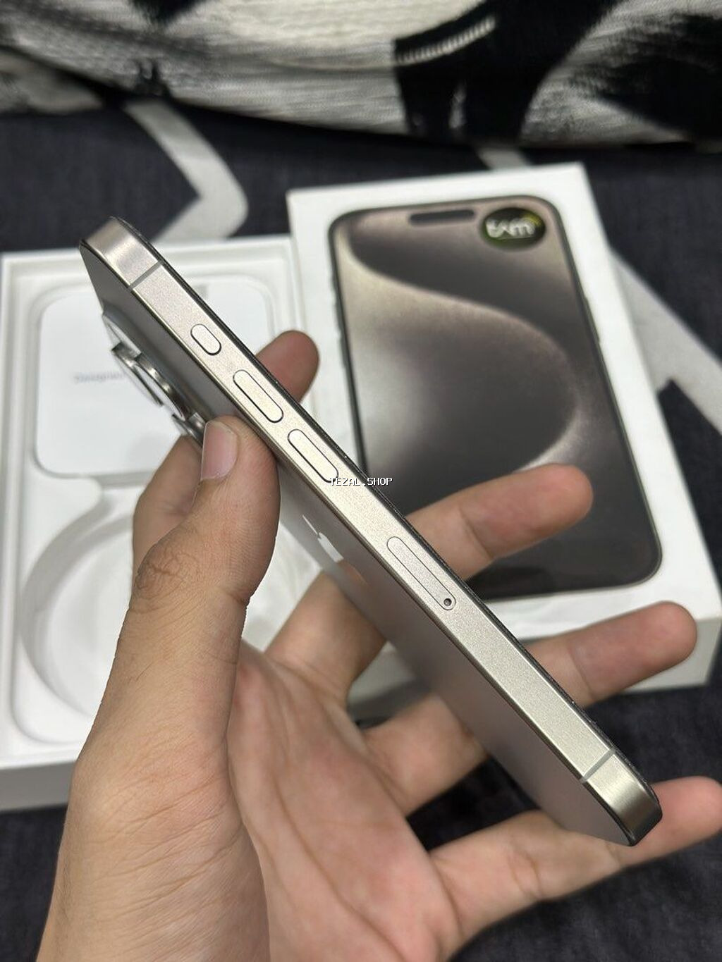 IPhone 15 Pro, 256 GB, Natural Titanium, Simsiz şarj - şəkil 3