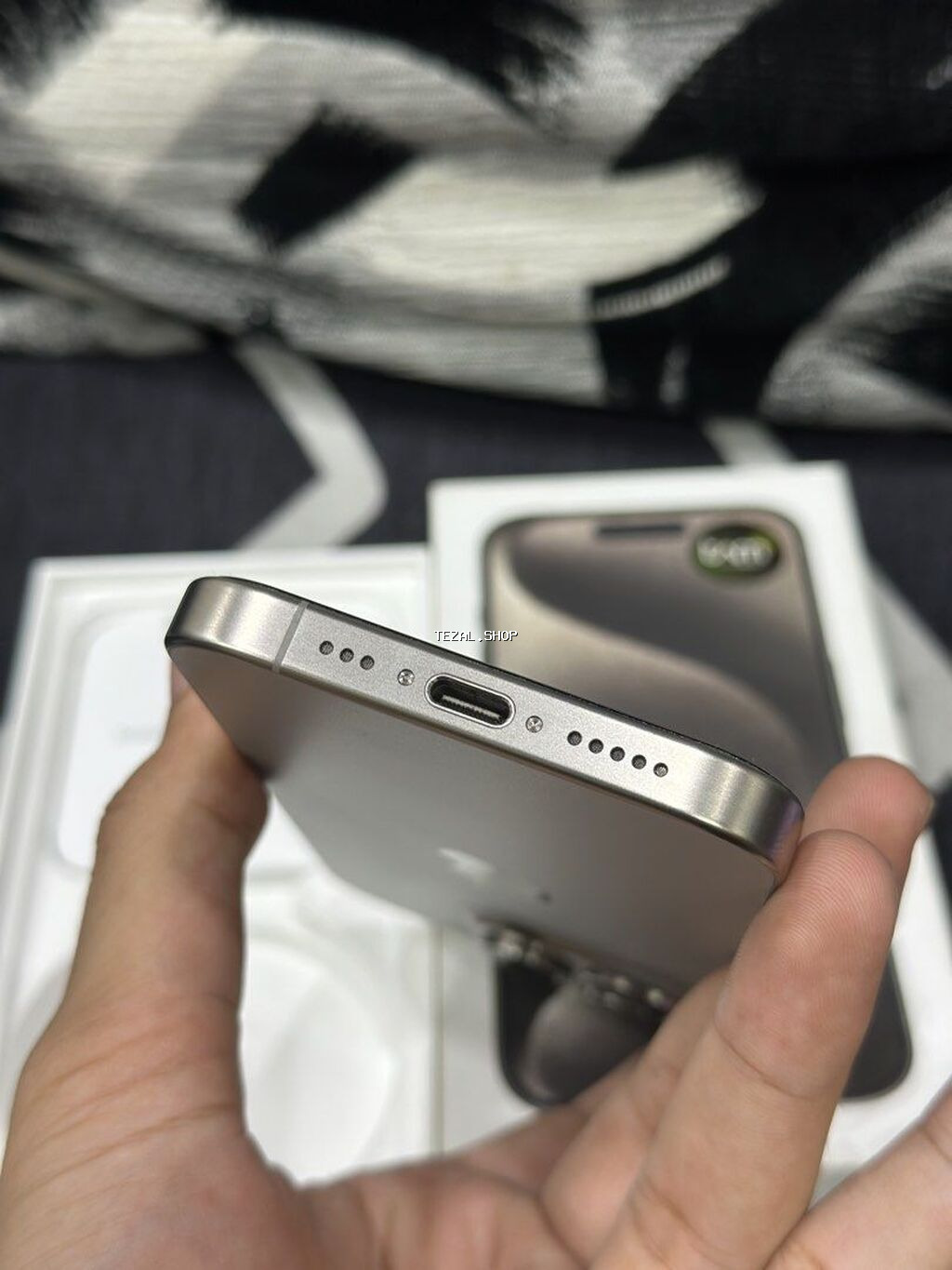 IPhone 15 Pro, 256 GB, Natural Titanium, Simsiz şarj - şəkil 5