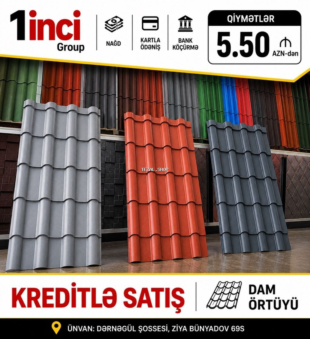 Metal dam örtükləri, rəng - Qırmızı, Kredit var Bakı — TezAl.shop