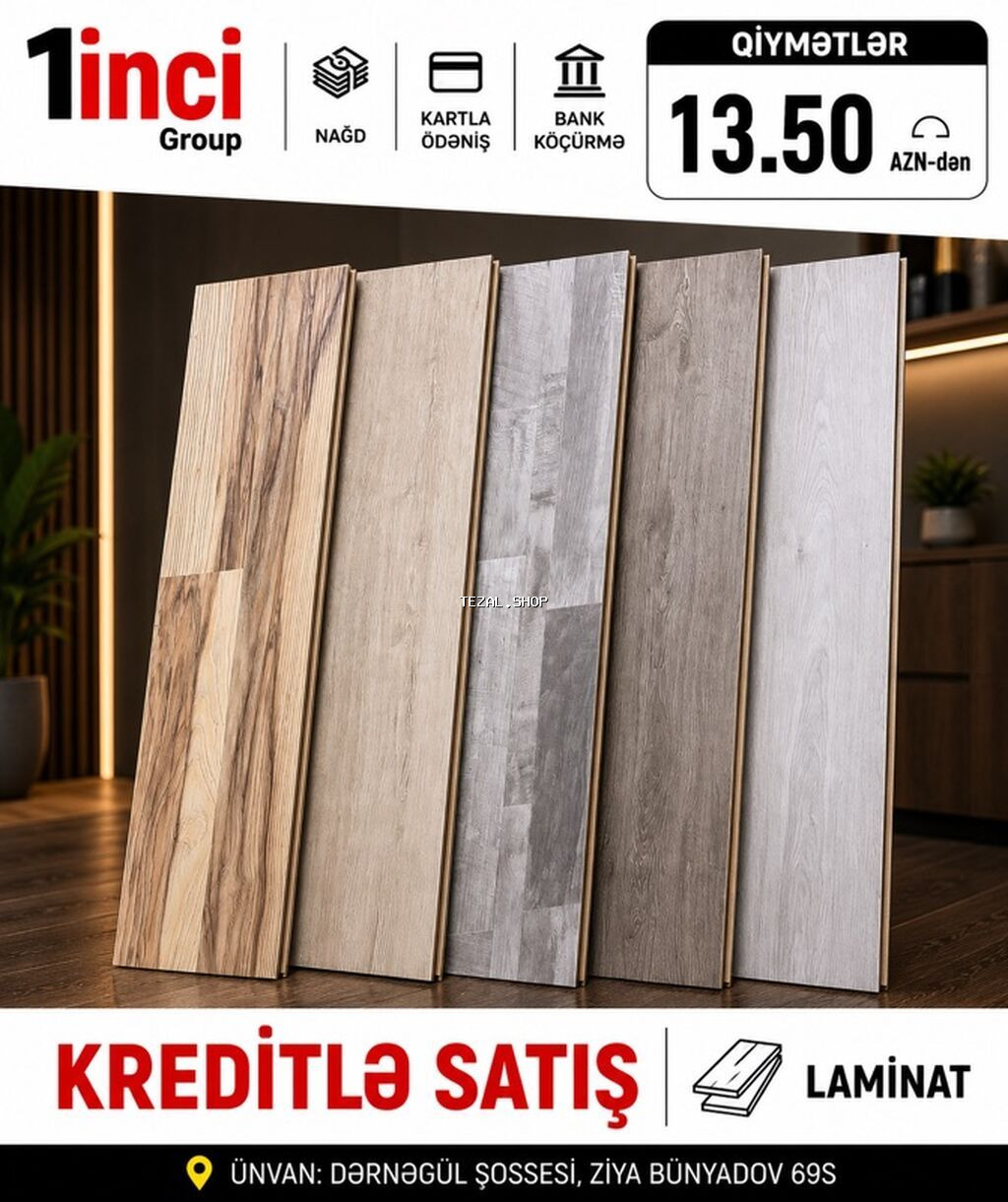 LAMİNAT döşəmə panelləri – müxtəlif rəng və teksturalar • Təbii ağac
