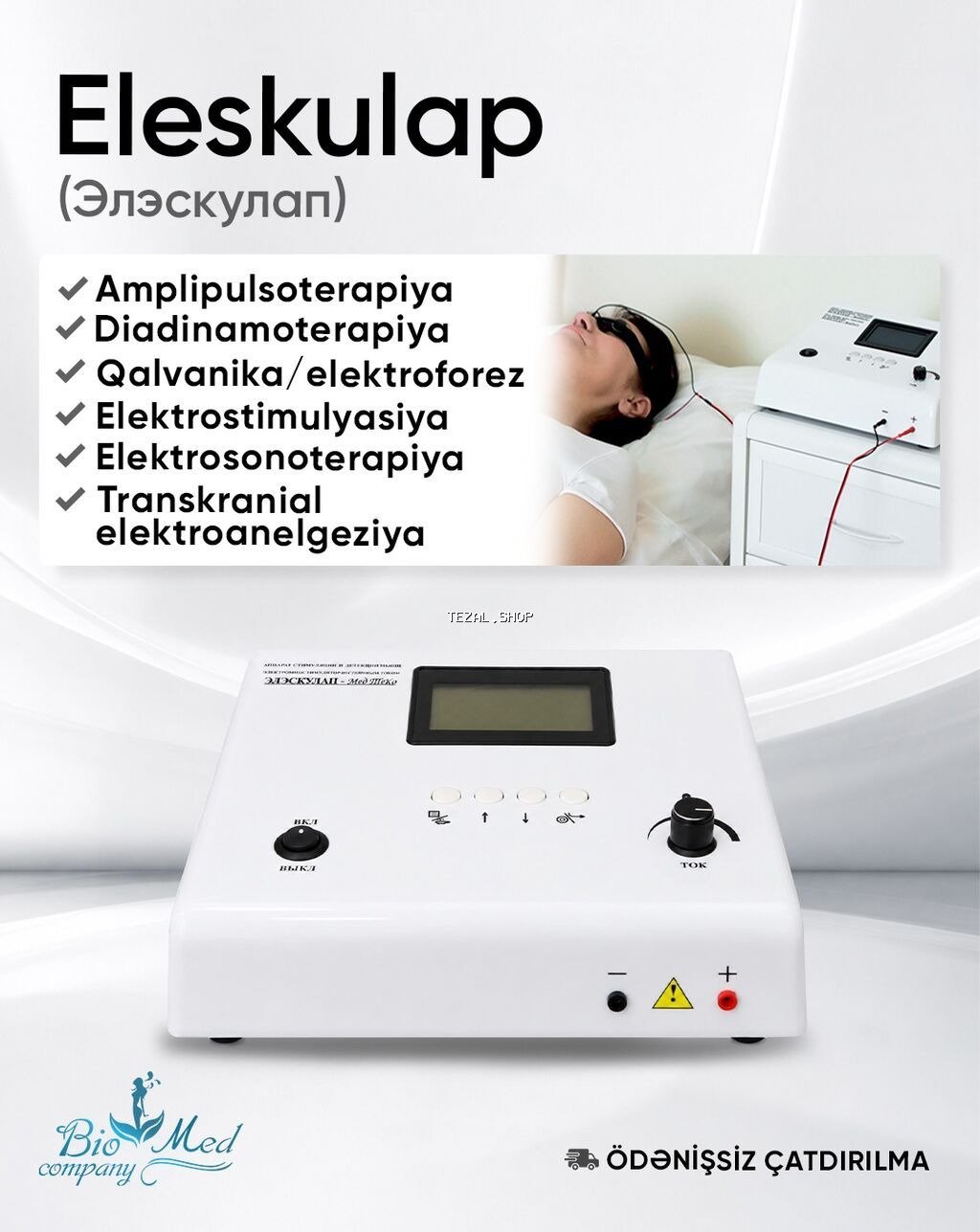 Eleskulap (физиoterapiya aparatı) Çoxfunksiyalı tibbi-fizioterapiya