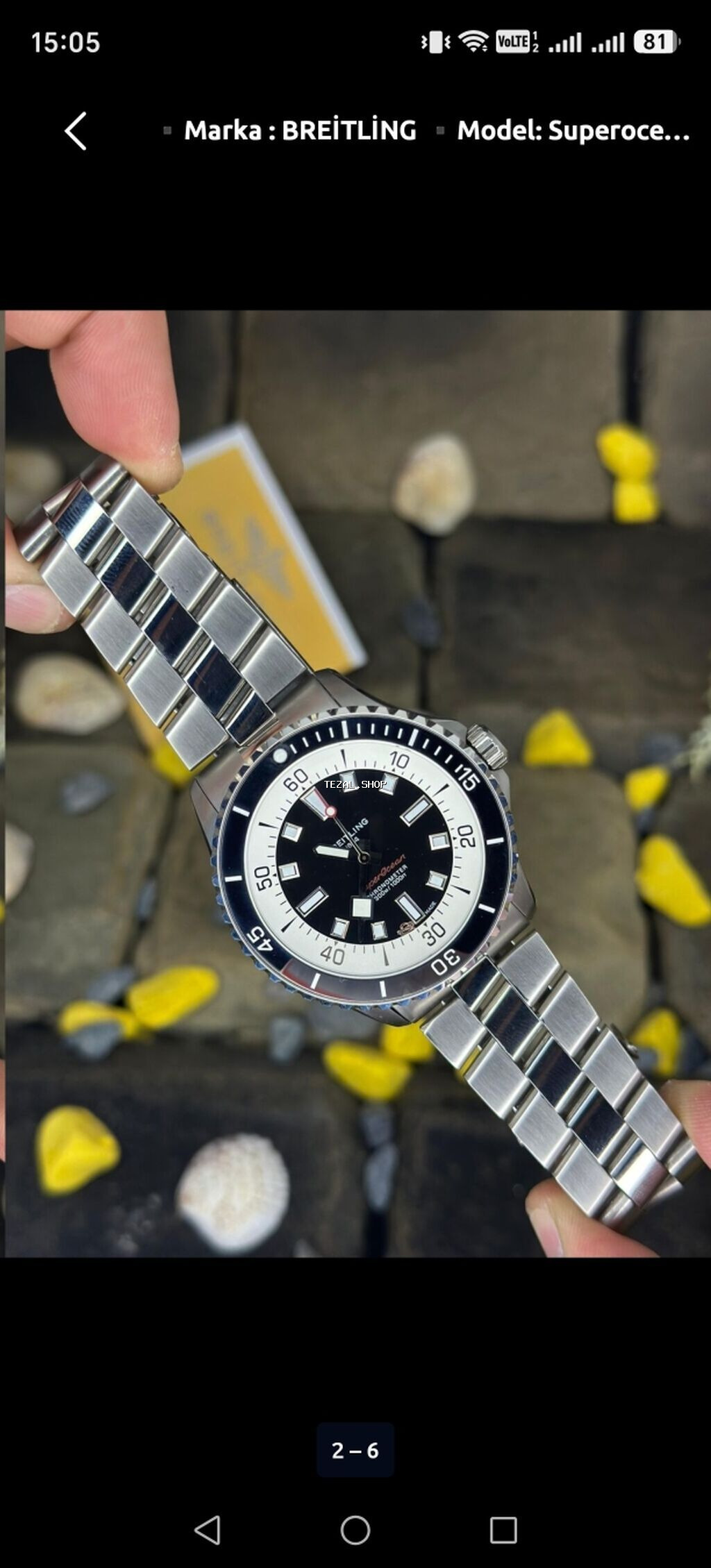 Yeni, Qol saatı, Breitling, rəng - Qara - şəkil 2