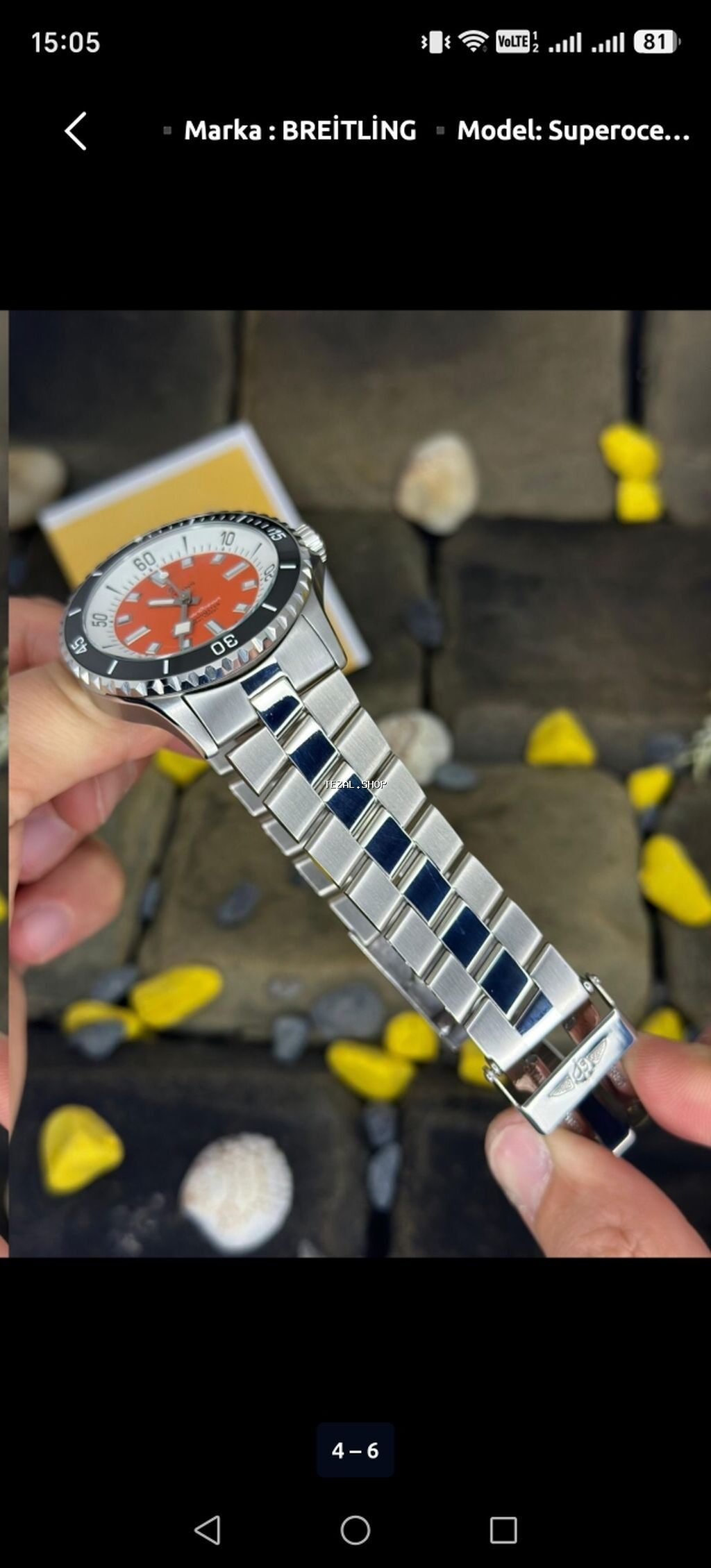 Yeni, Qol saatı, Breitling, rəng - Qara - şəkil 3