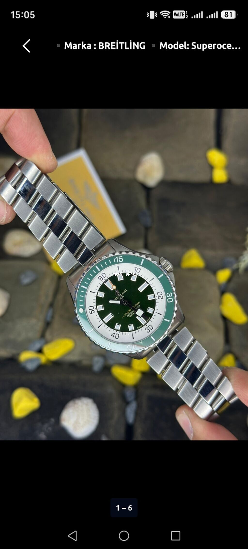 Yeni, Qol saatı, Breitling, rəng - Qara - şəkil 4