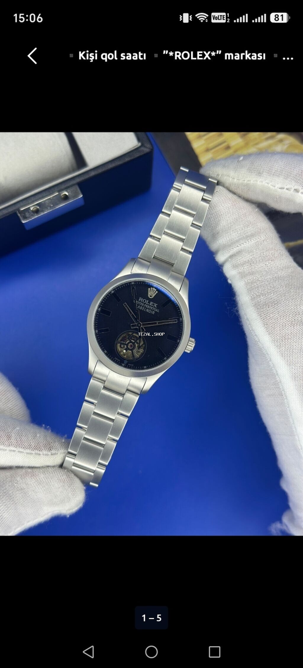 Yeni, Qol saatı, Rolex, rəng - Gümüşü - şəkil 2