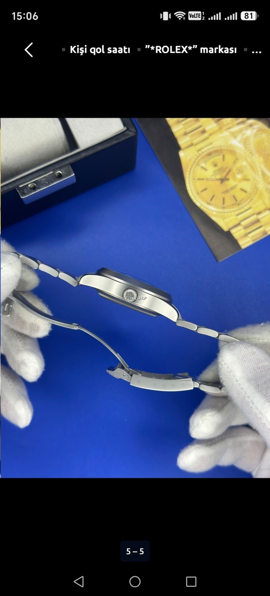 Yeni, Qol saatı, Rolex, rəng - Gümüşü - şəkil 5