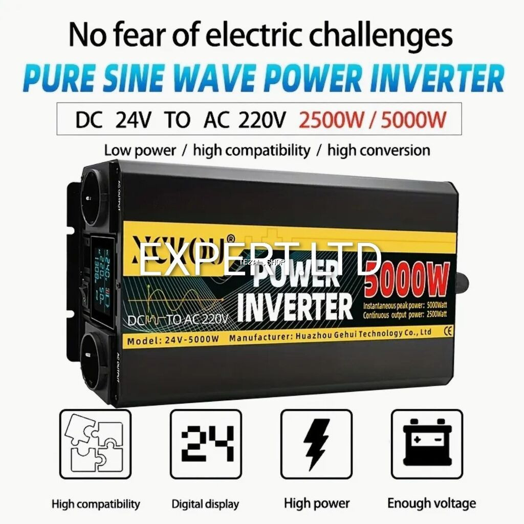Yeni Inverter, 100-300 Vt, 12 - 220 volt, Ünvandan götürmə, Ödənişli çatdırılma - şəkil 3