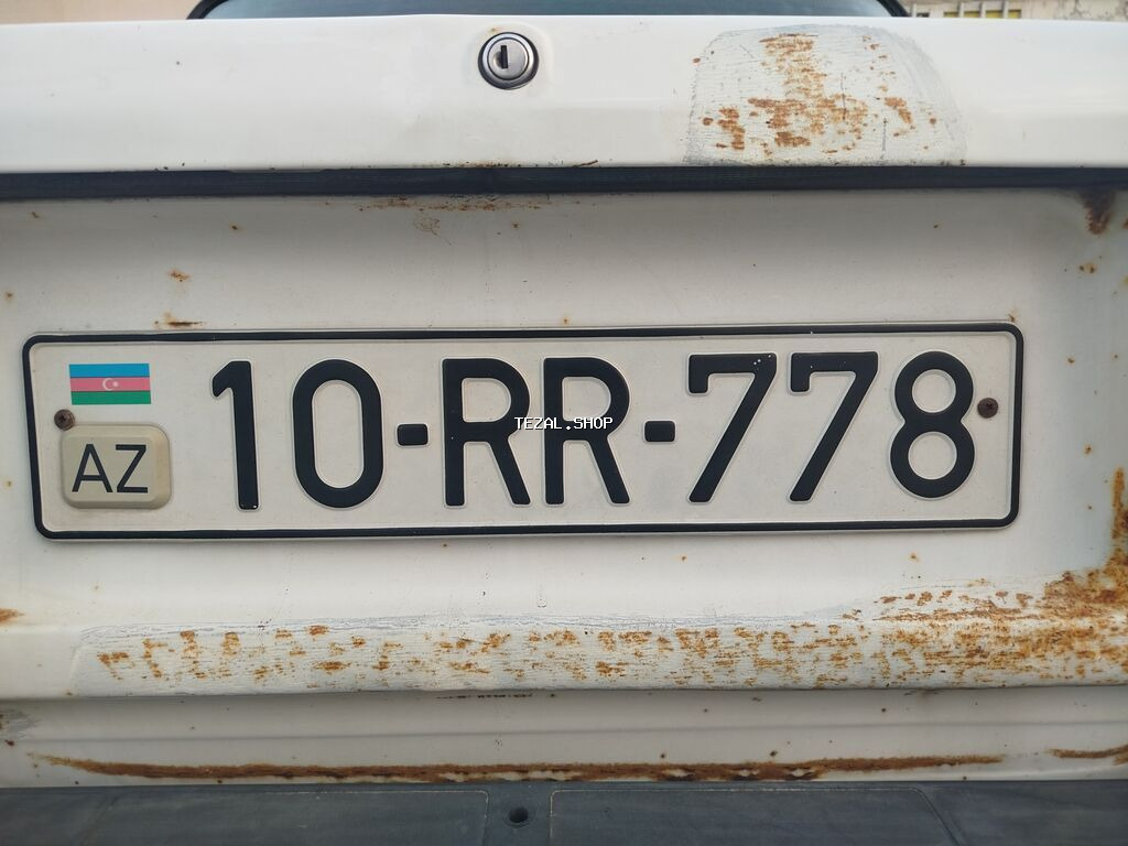 Avtomobil nömrə nişanı: 10-RR-778 - Ölkə: Azərbaycan (AZ) - Format