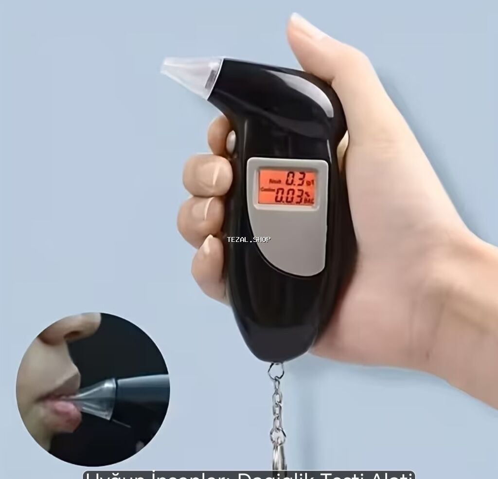 Portativ Alkoqol Testeri (Breathalyzer) - Rəqəmsal LCD ekran - şəkil 2