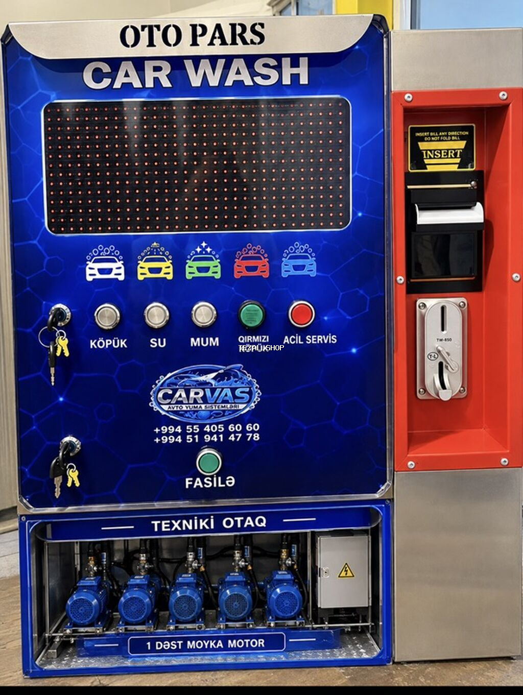 Özünəxidmət avtomobil yuma aparatı – “CAR WASH / OTO MOYKA” sistemi