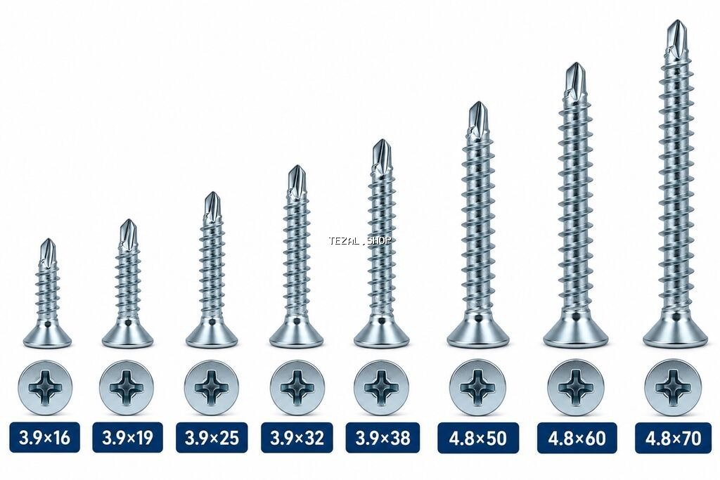 Metal özünüburğan vintlər – konik gizli başlı, kəsiş (PH) yuvalı