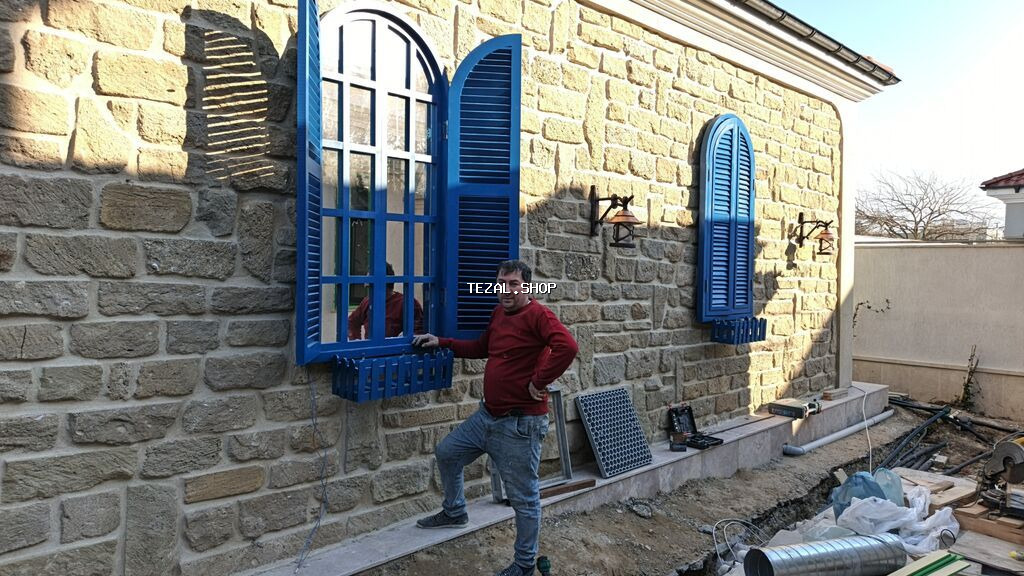 Məhsul: Pəncərə altı üçün dekorativ çiçək qabı dəsti - Tərkib: mavi - şəkil 3