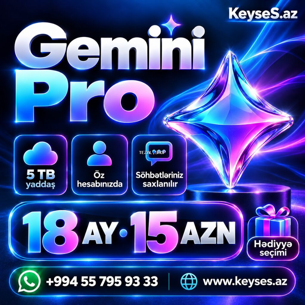 Gemini Pro — 18 ay 🎁 Hədiyyə ilə İşinizi asanlaşdırın, vaxta qənaət - şəkil 2