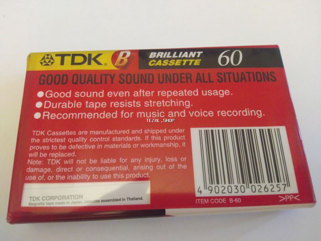 Zavod plyonkasında TDK B60 audio kaseti (Yeni). Kolleksiyaçılar və - şəkil 2