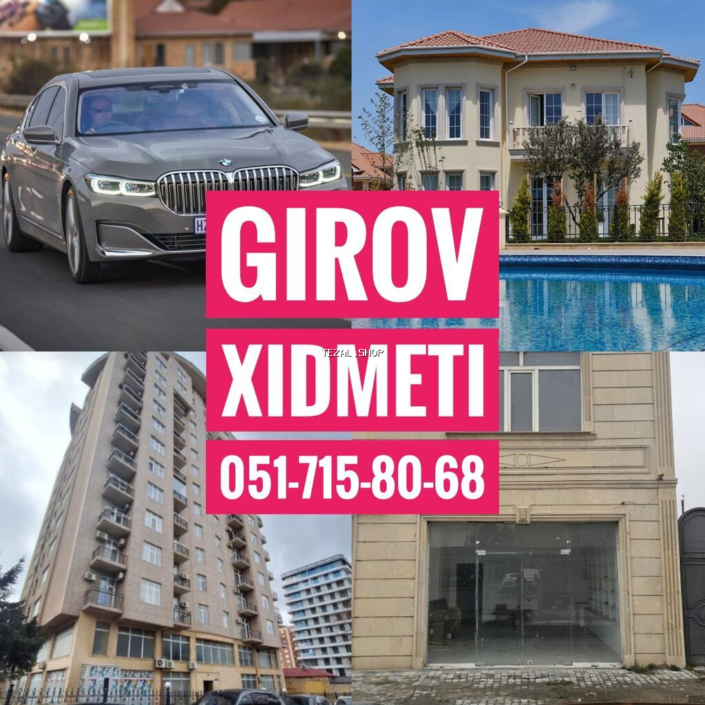 Girov Xidmeti. Kredit Xidmeti. Dasinmaz Emlaklarinizin ve
