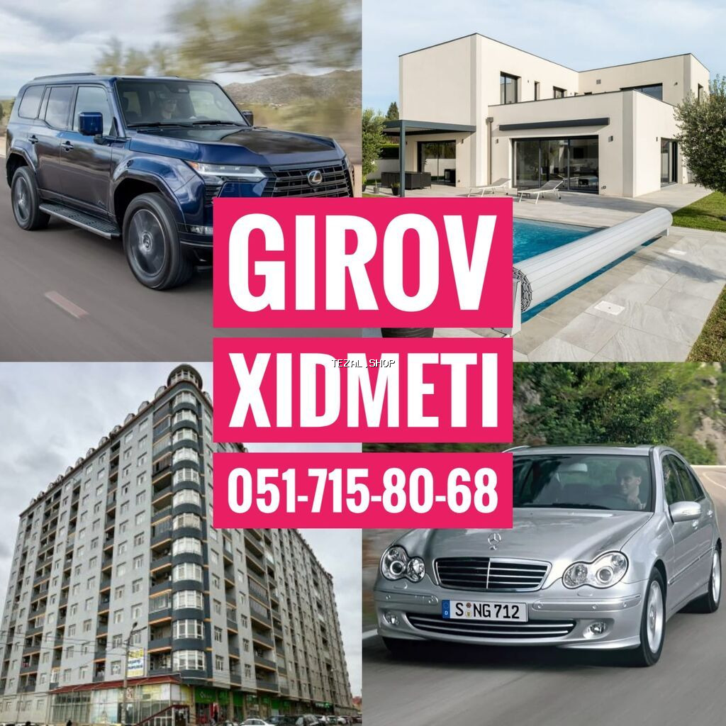 Girov Xidmeti. Kredit Xidmeti. Dasinmaz Emlaklarinizin ve