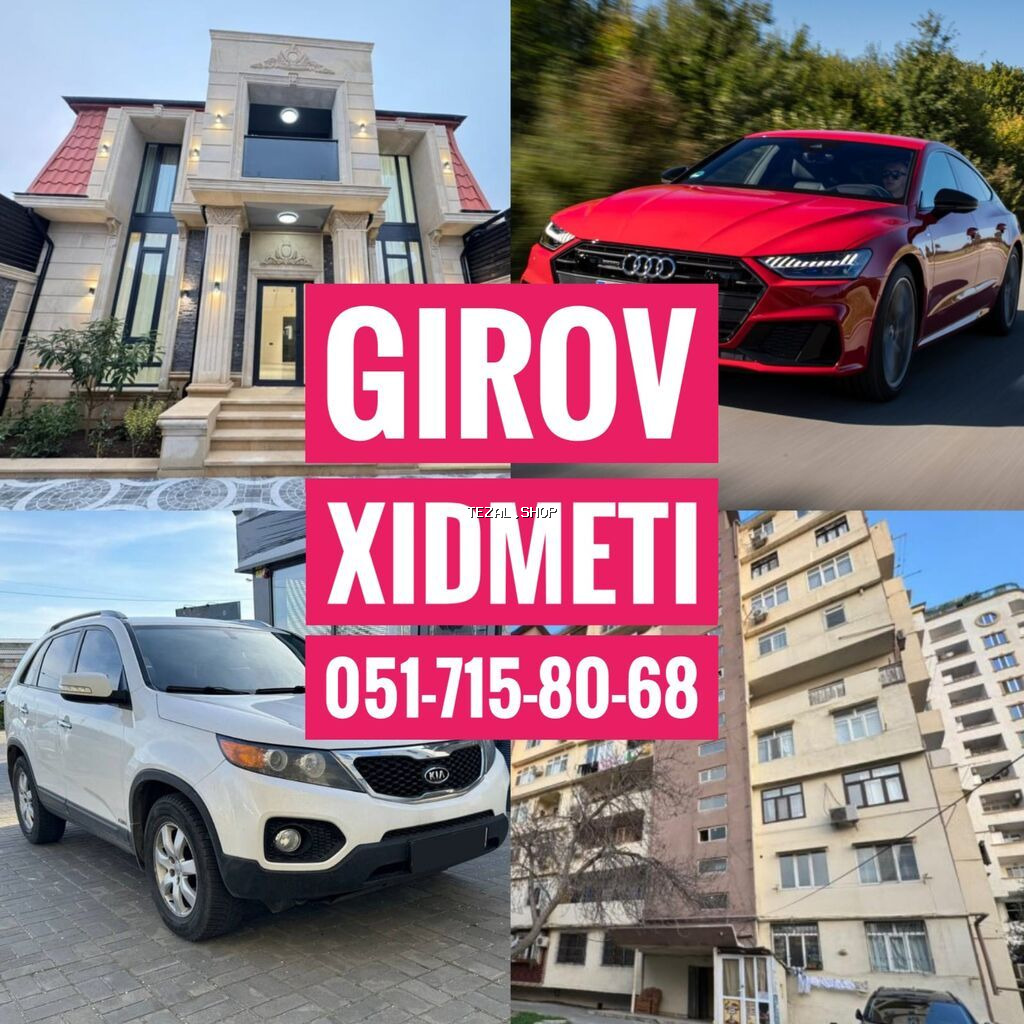 Girov Xidmeti. Kredit Xidmeti. Dasinmaz Emlaklarinizin ve