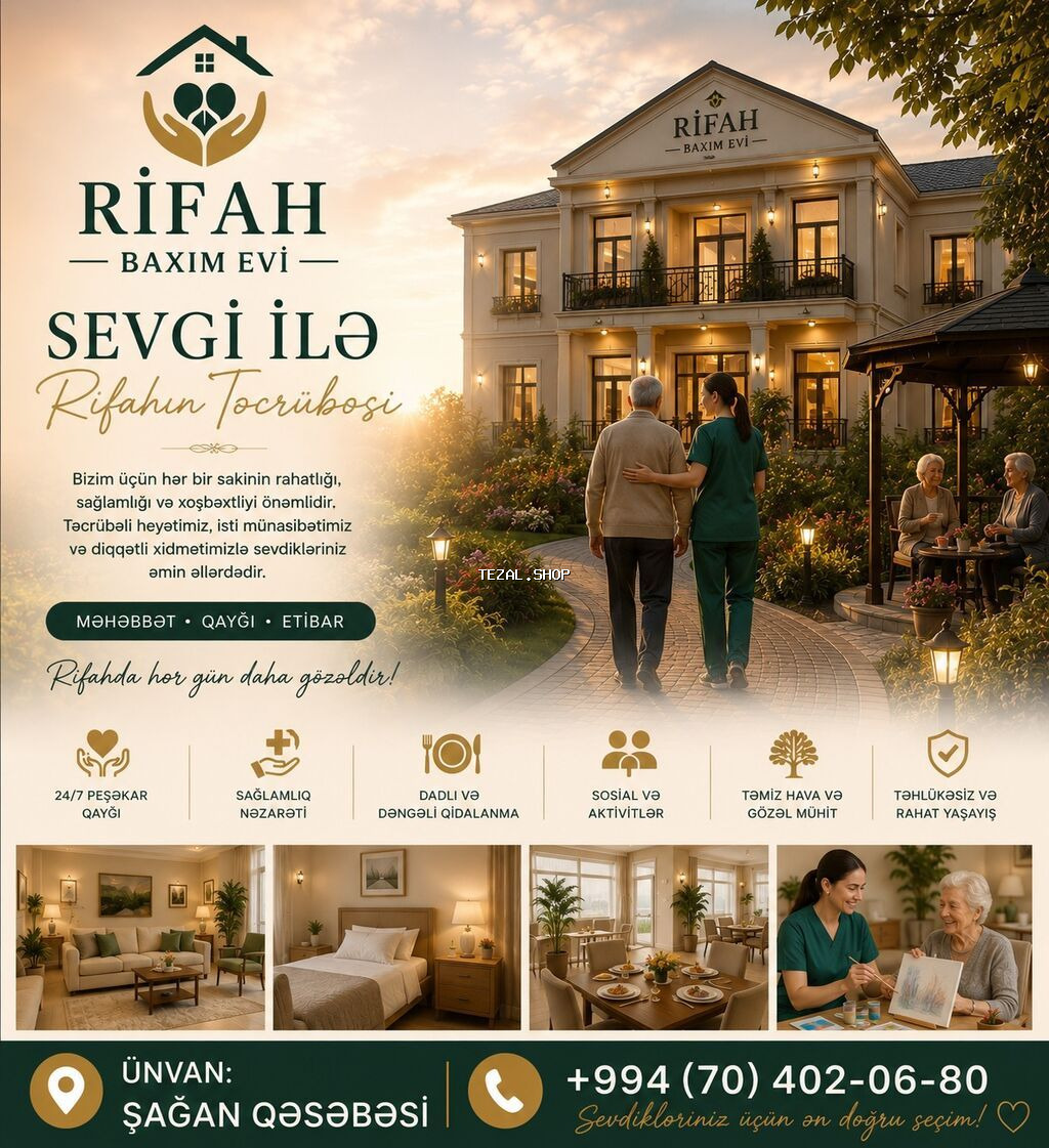 Rifah Baxım Evi – sevgi ilə peşəkar qayğı Rifahda hər sakinimizin - şəkil 2