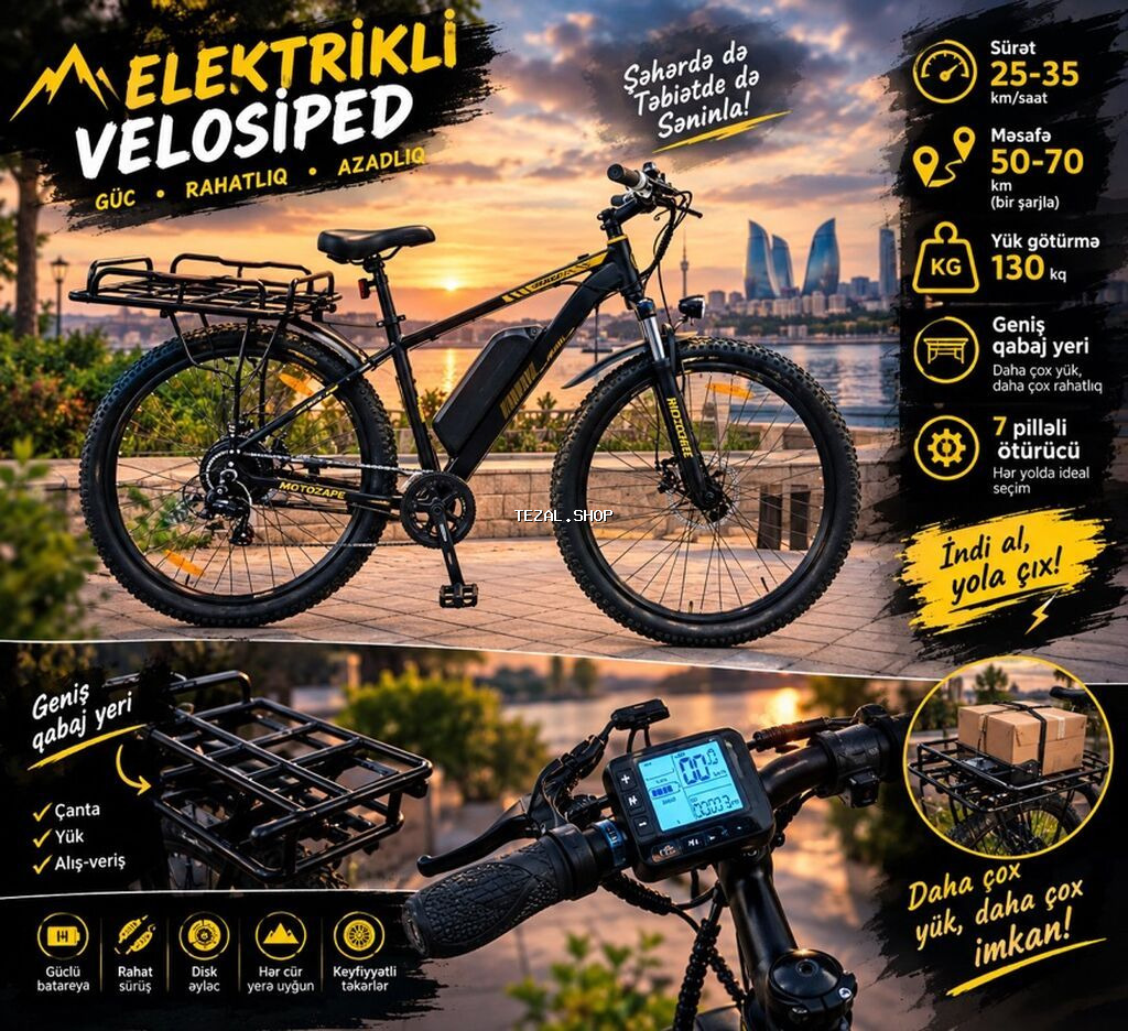 Yeni Elektrik velosipedi 28", sürətlərin sayı: 7, 350-500 Vt, Ünvandan götürmə - şəkil 2