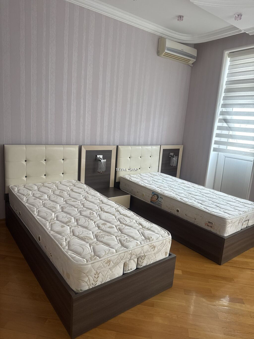 Mebel dəsti – yataq otağı üçün Komplekt: - 2 ədəd tək çarpayı (başlıq