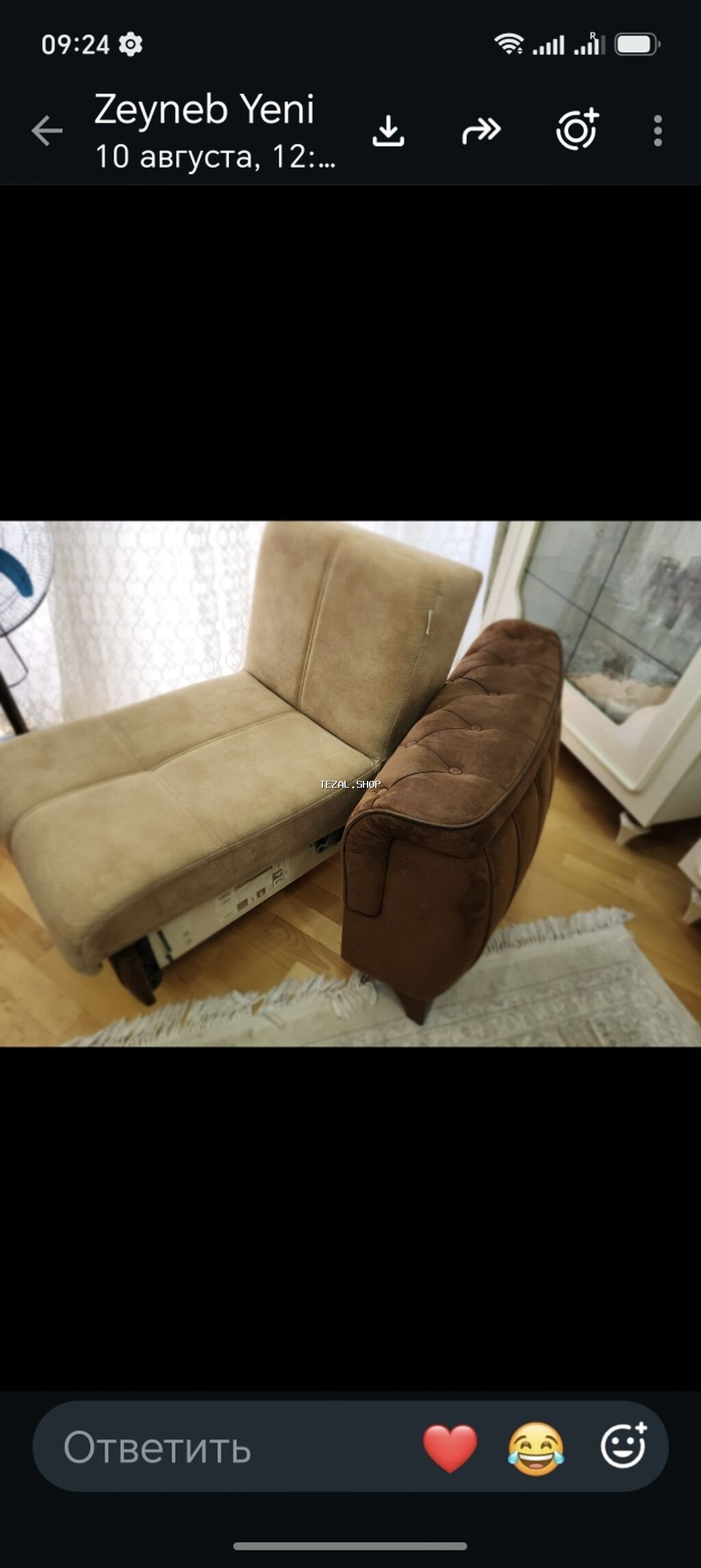 İşlənmiş, Künc divan, Divan, Bazalı, Açılan - şəkil 2