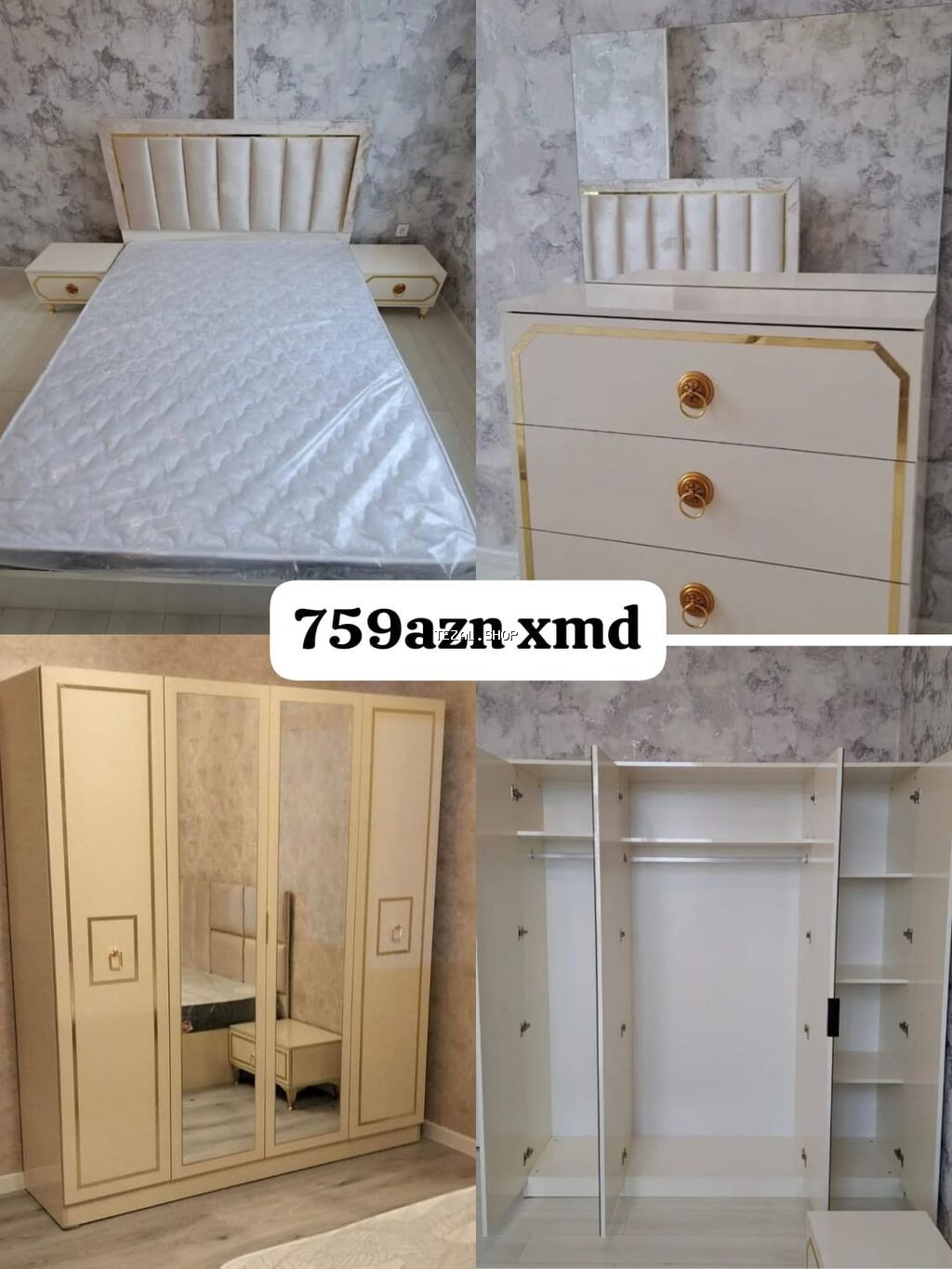 *Yataq dəsti* *Sifarişlə və yeni* Dəstə daxildir: Dolab : 2x1.60/47 - şəkil 3