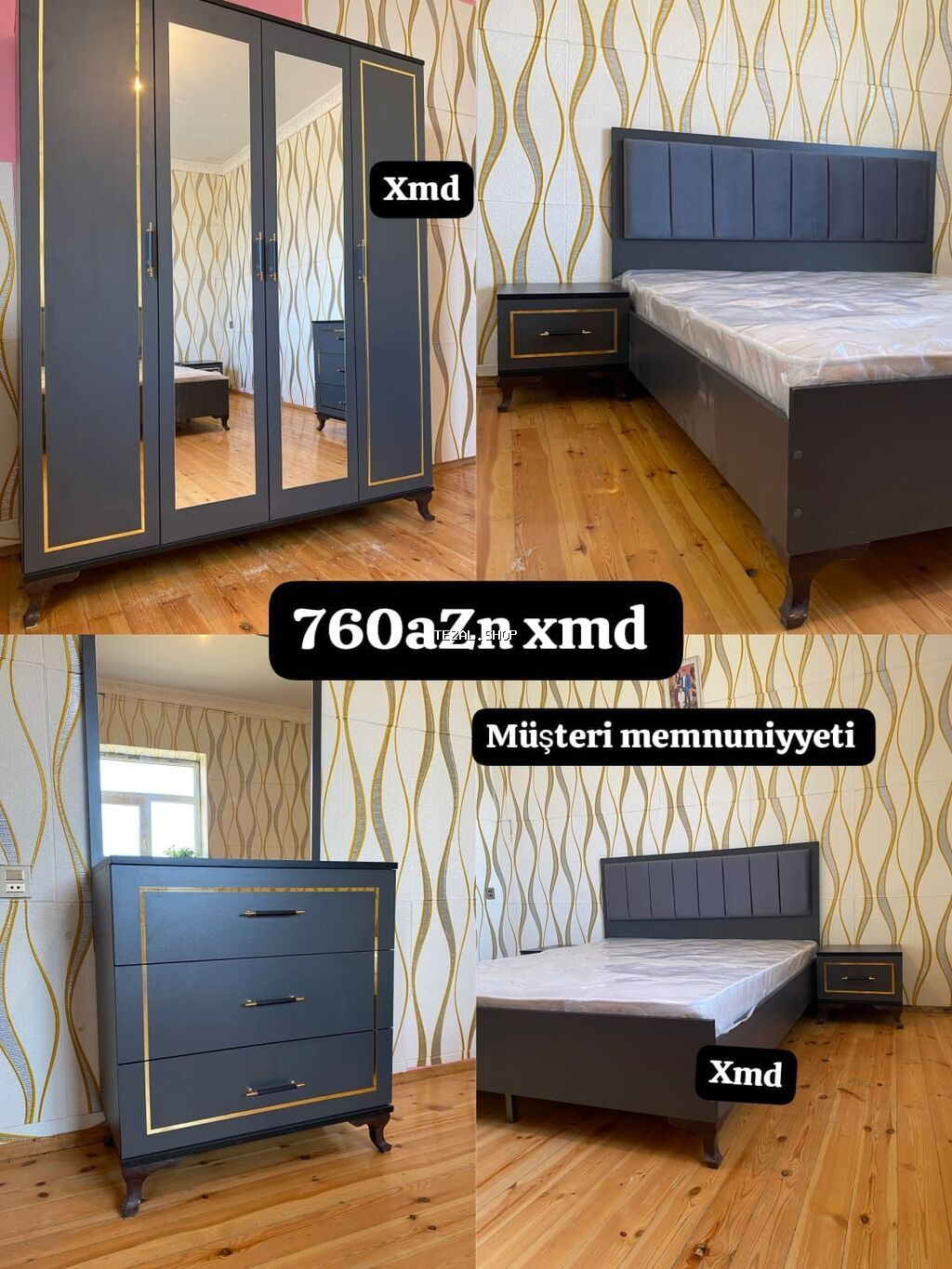 *Yataq dəsti* *Sifarişlə və yeni* Dəstə daxildir: Dolab : 2x1.60/47 - şəkil 5