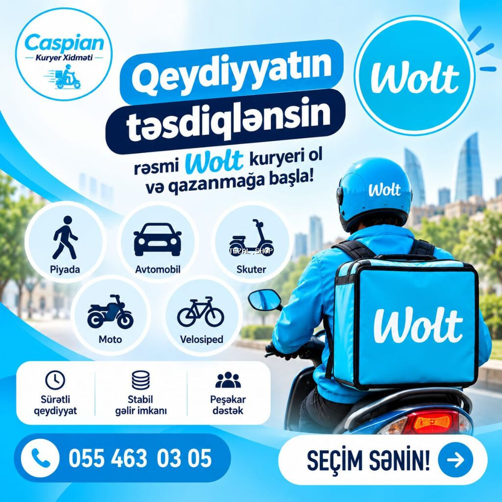 Moto-kuryer tələb olunur, Gündəlik ödəniş