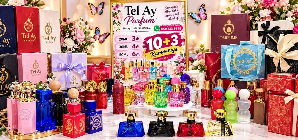 Tel Ay Parfum – zövqlü hədiyyə qutularında müxtəlif ətirlər 20ML 3M
