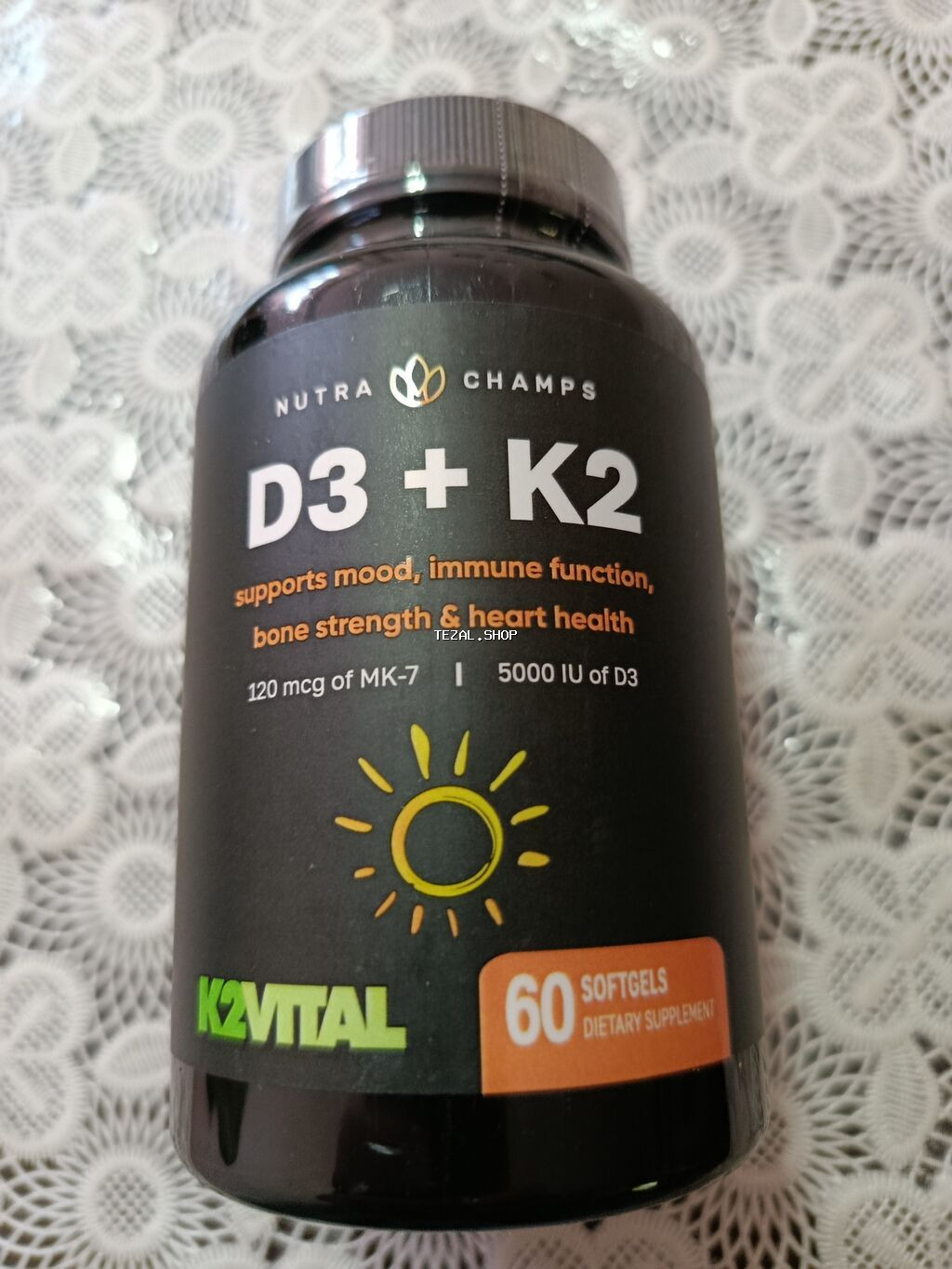 NutraChamps D3 + K2 vitamin kompleksi – 60 softgel kapsul Məhsul