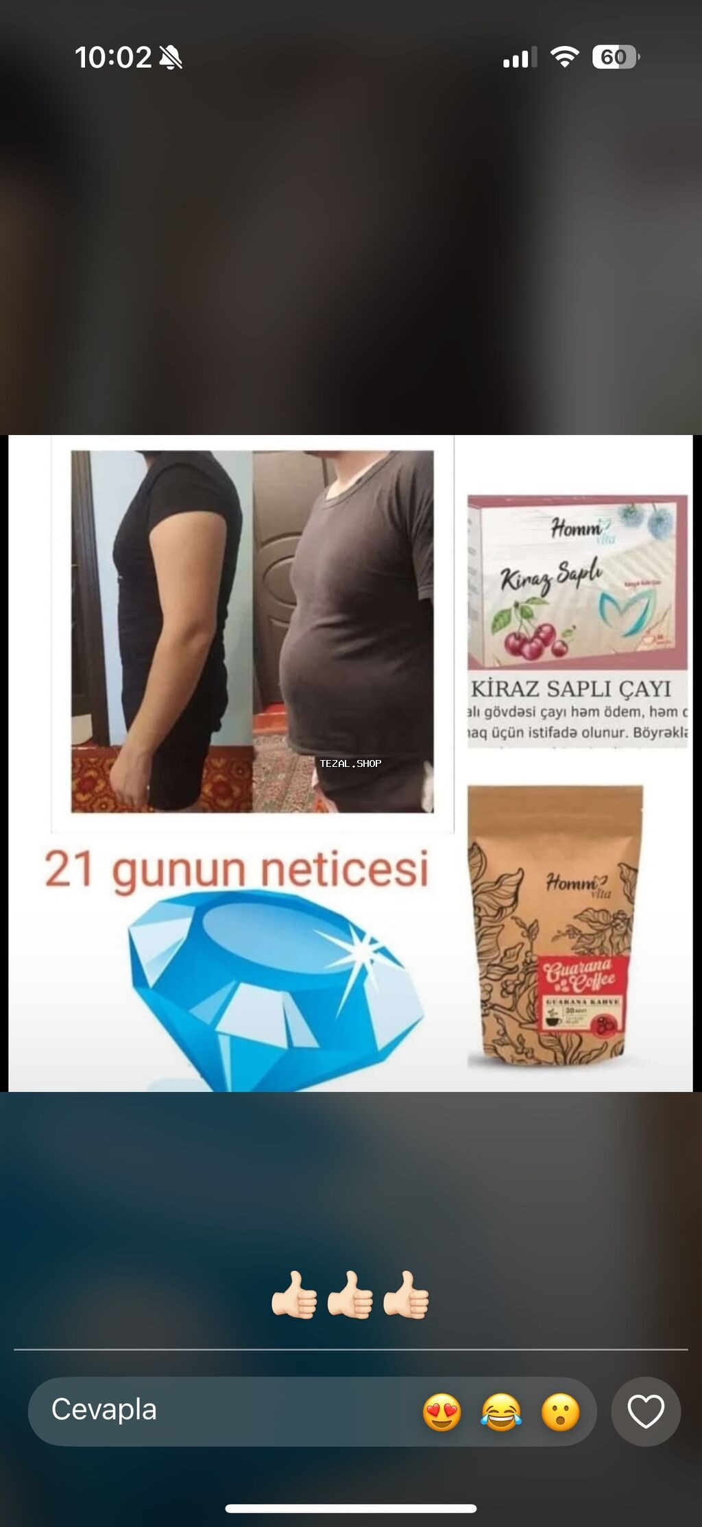 Homm bitkisel mehsullarından 100 azn alan xanımlara 20 azn pul - şəkil 2