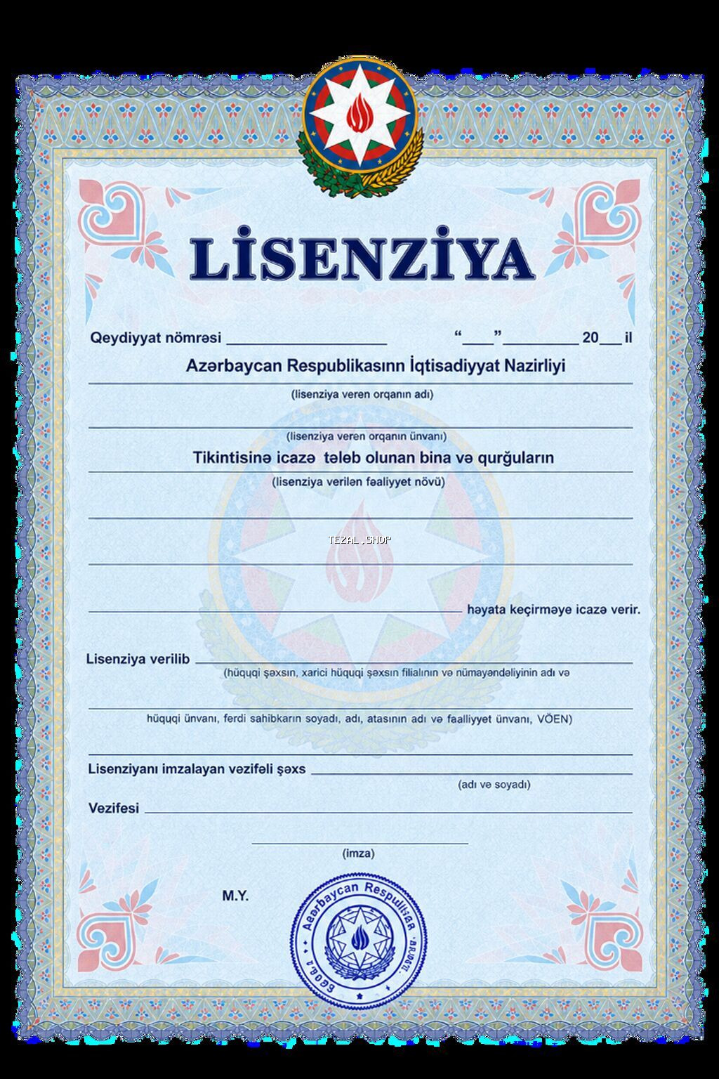 Hazır biznes və Tikinti fəaliyyəti üçün lisenziyalı MMC satılır