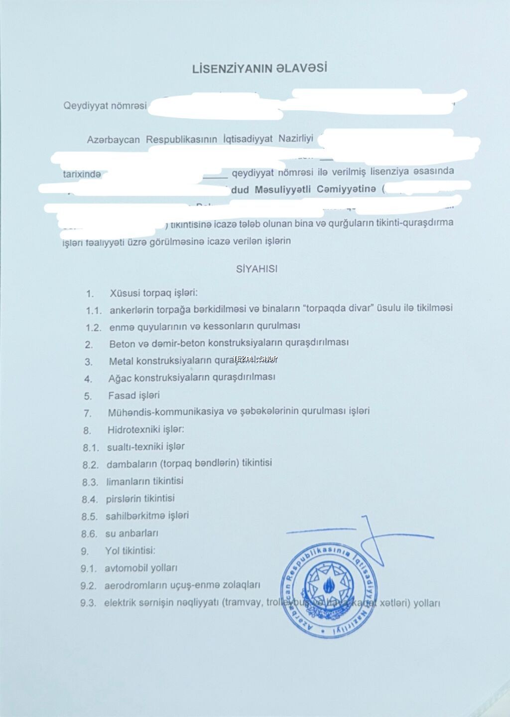 Hazır biznes və Tikinti fəaliyyəti üçün lisenziyalı MMC satılır - şəkil 2