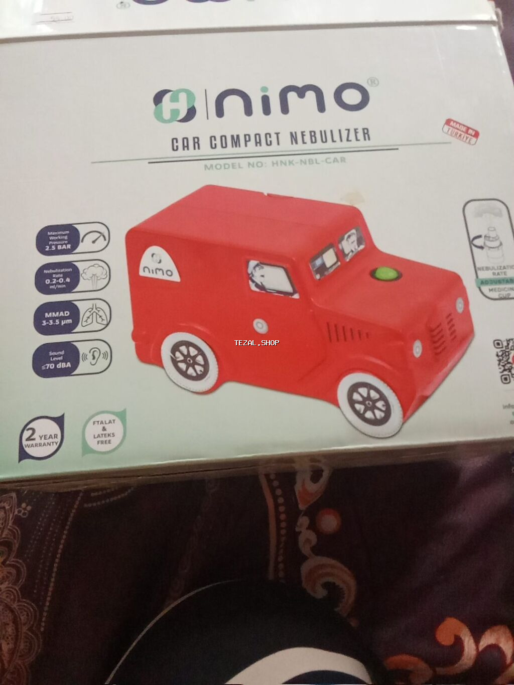 Nimo Car Compacft Nebulizer – uşaq dostu dizaynlı kompressor tipli