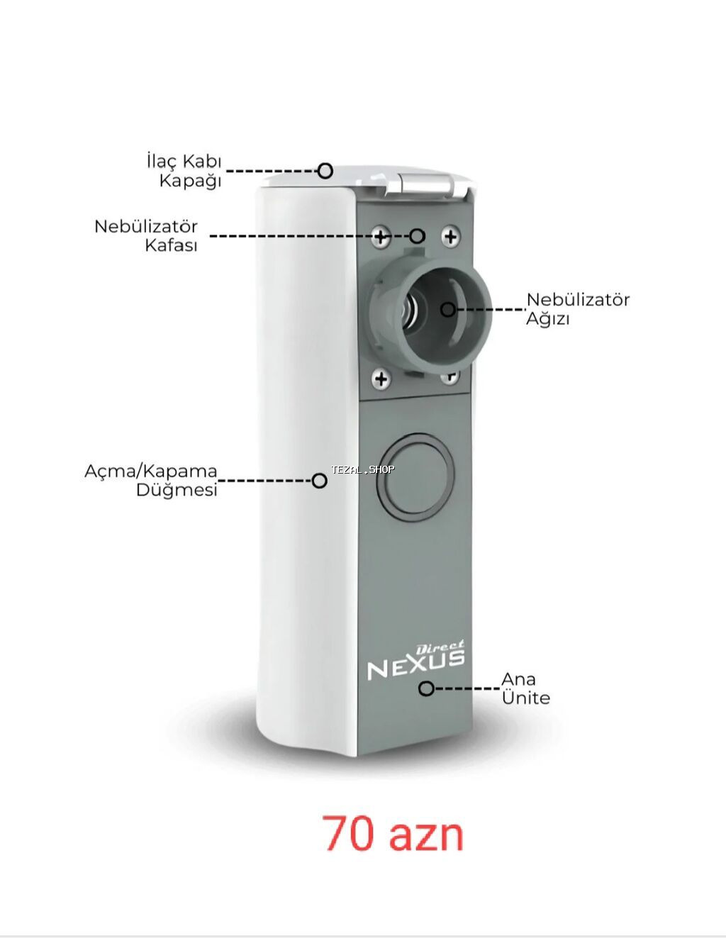 Direct NEXUS Taşınabilir Mesh Nebulizator – Yeni nəsil Qiymət: 70 AZN - şəkil 5