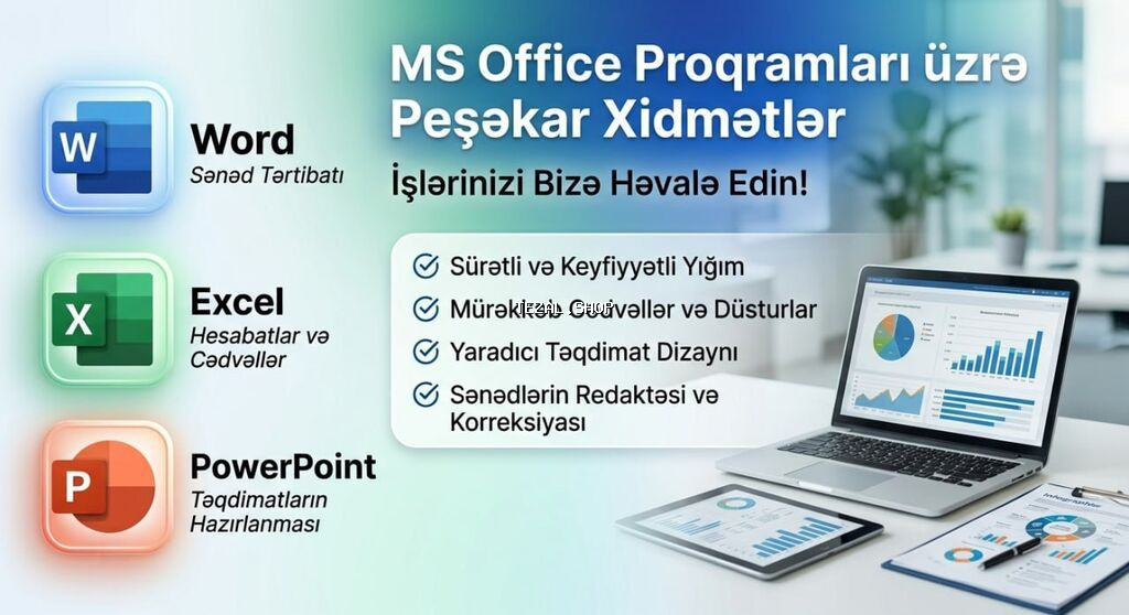 Word, Excel, PowerPoint və digər ofis proqramlarında müxtəlif