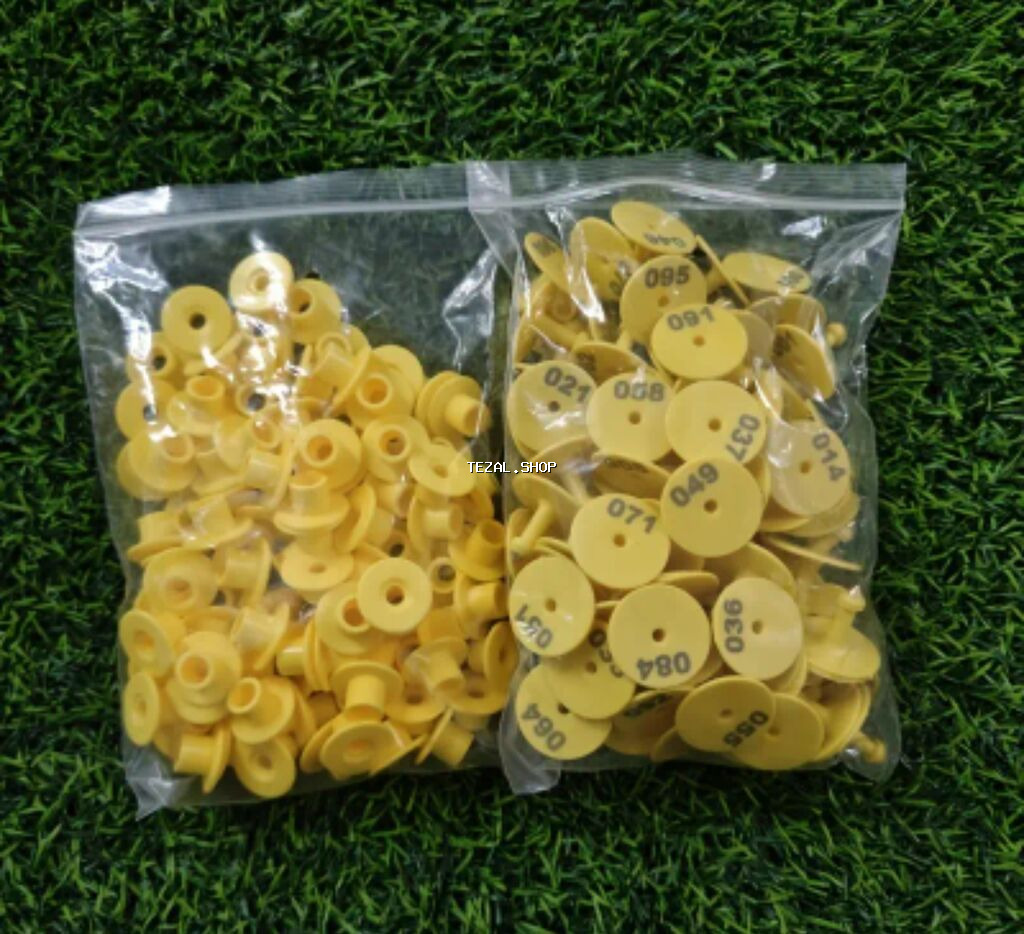 Maldarçılıq üçün plastik qulaq nişanları (nömrəli) - Tətbiq: inək