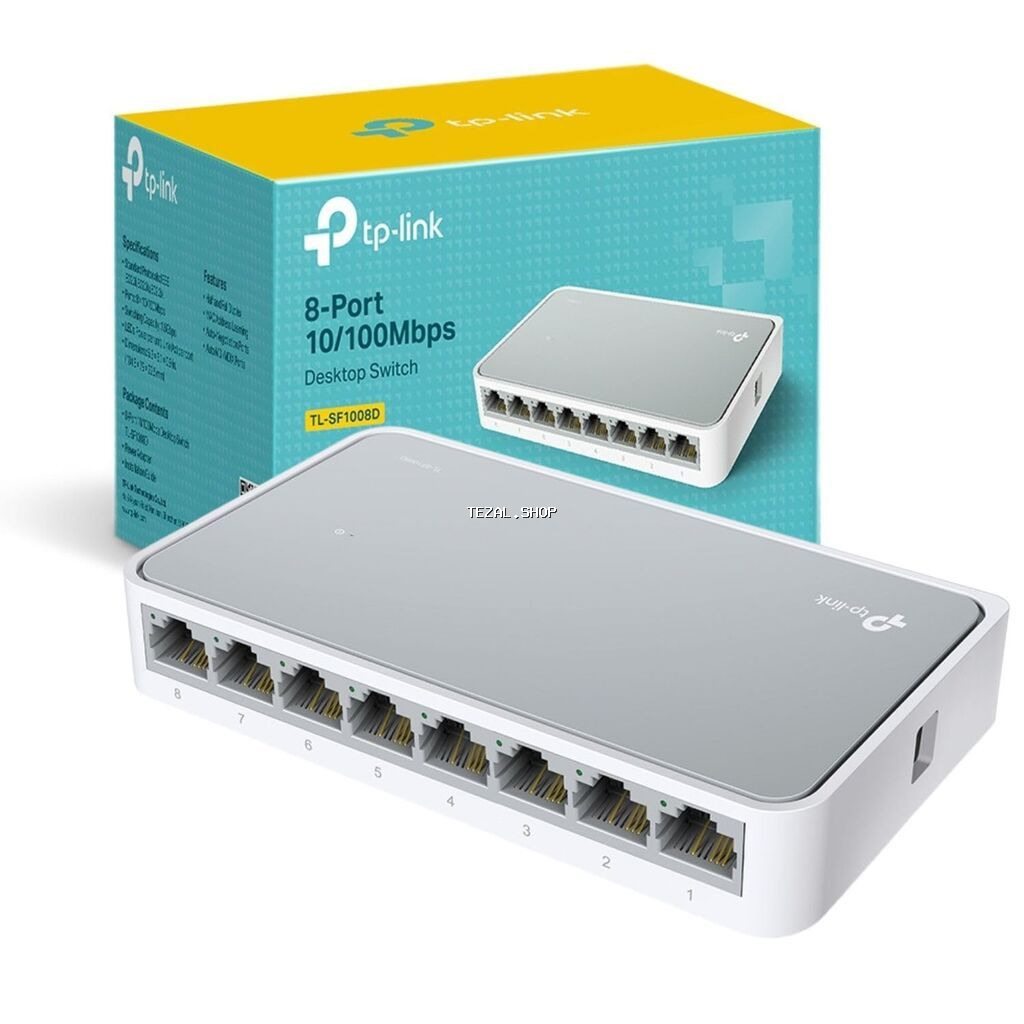 TpLink 8 Port Switch TP-Link TL-SF1008D 8-port 10/100 Mbps masaüstü