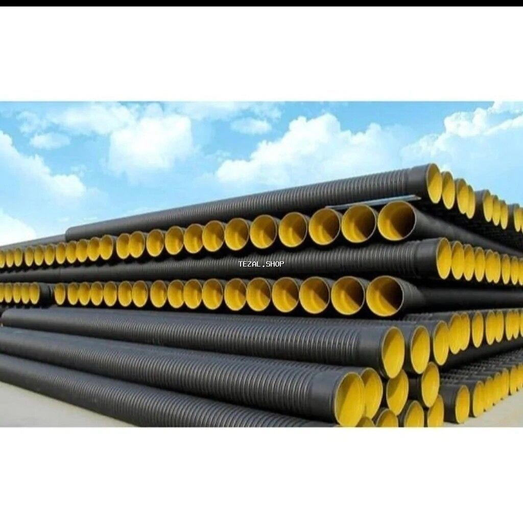 Kanalizasiya borusu, Qofralı, Plastik, 1000 mm, Yeni - şəkil 2