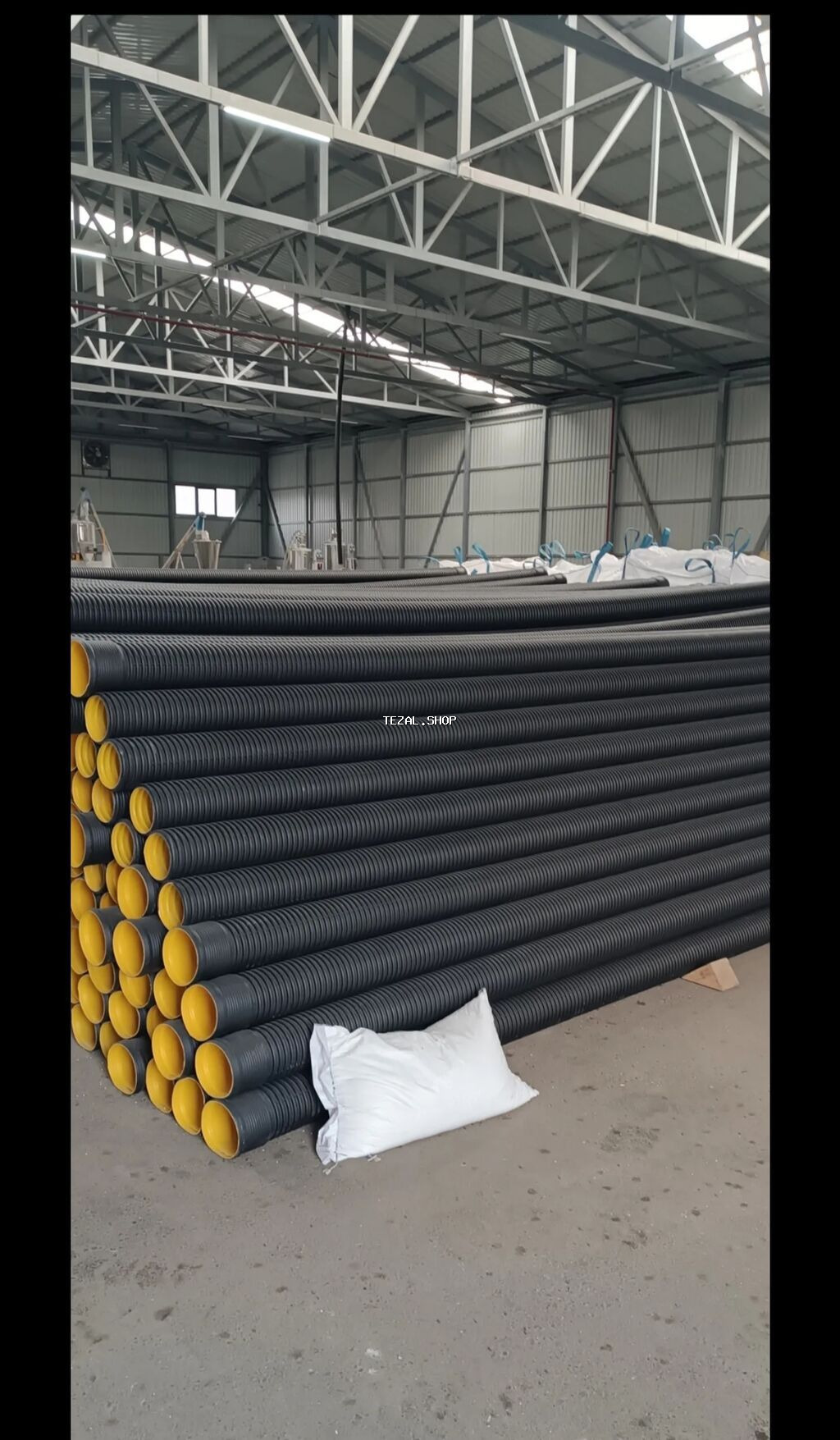 Kanalizasiya borusu, Qofralı, Plastik, 150 mm, Yeni