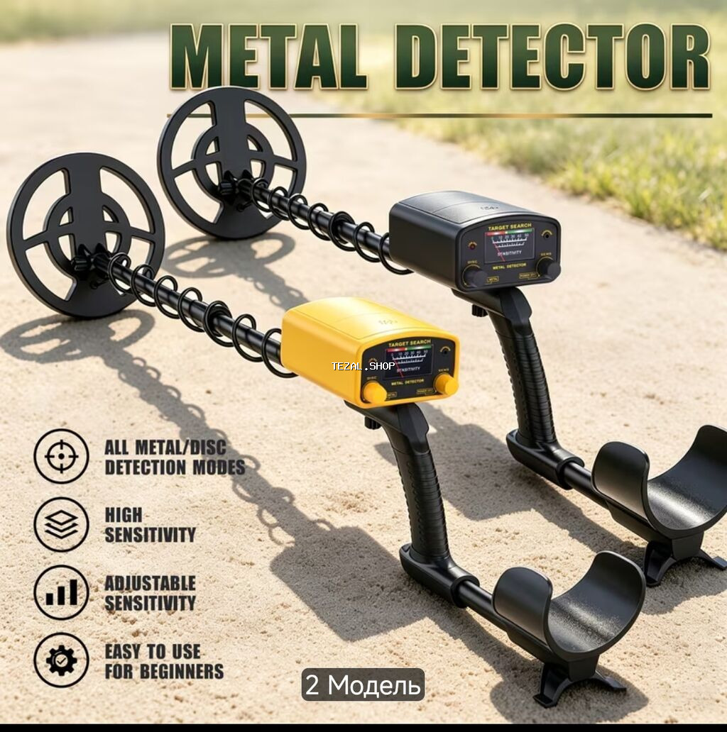 Metal detektor – Model 6500 (sarı) - Axtarış rejimləri: All Metal və - şəkil 2