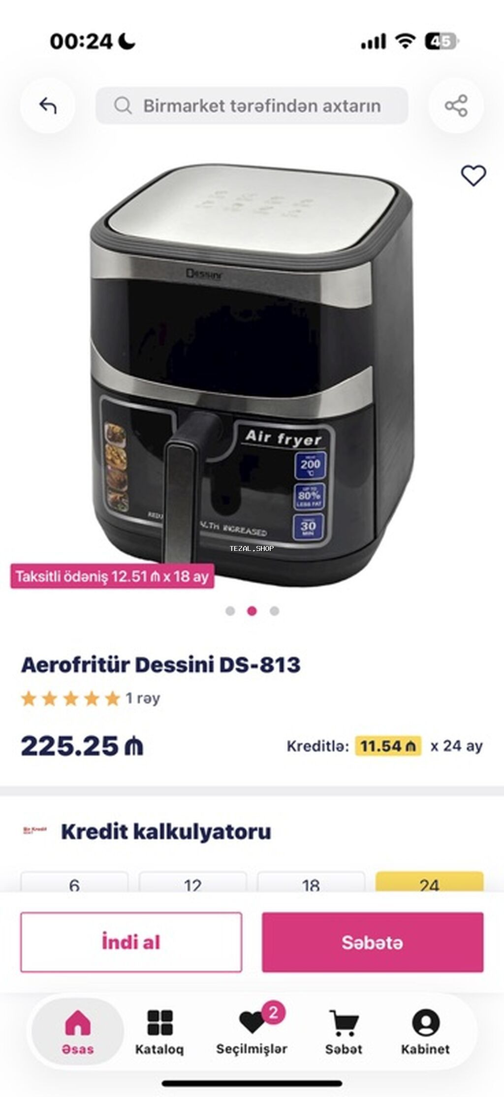 Fritoz Dessini, Yağsız l, Yeni, Ödənişli çatdırılma - şəkil 4