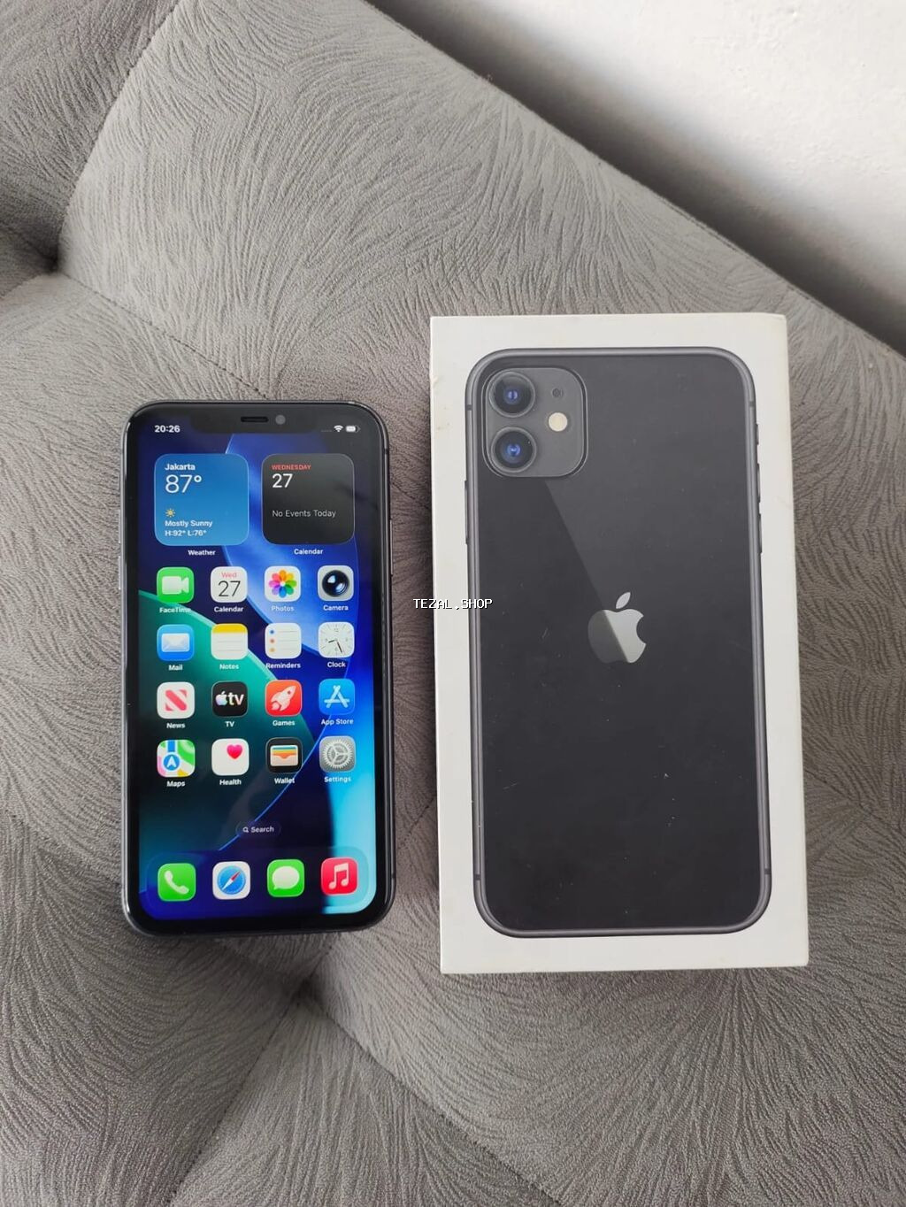 IPhone 11, 128 GB, Qara, Zəmanət, Kredit, Simsiz şarj - şəkil 2