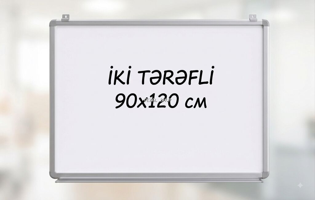 ÇATDIRILMA PULSUZ !!! İki tərəfli marker taxtası – 90×120 sm