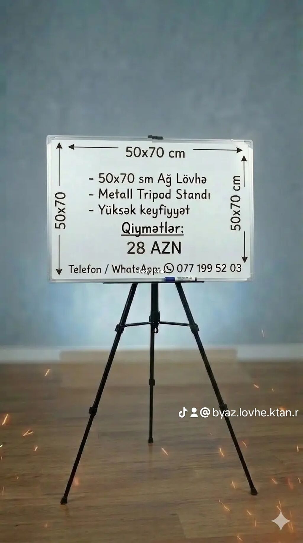 Yeni, Marker üçün, Lövhə, 70 x 50 sm, Pulsuz çatdırılma - şəkil 5