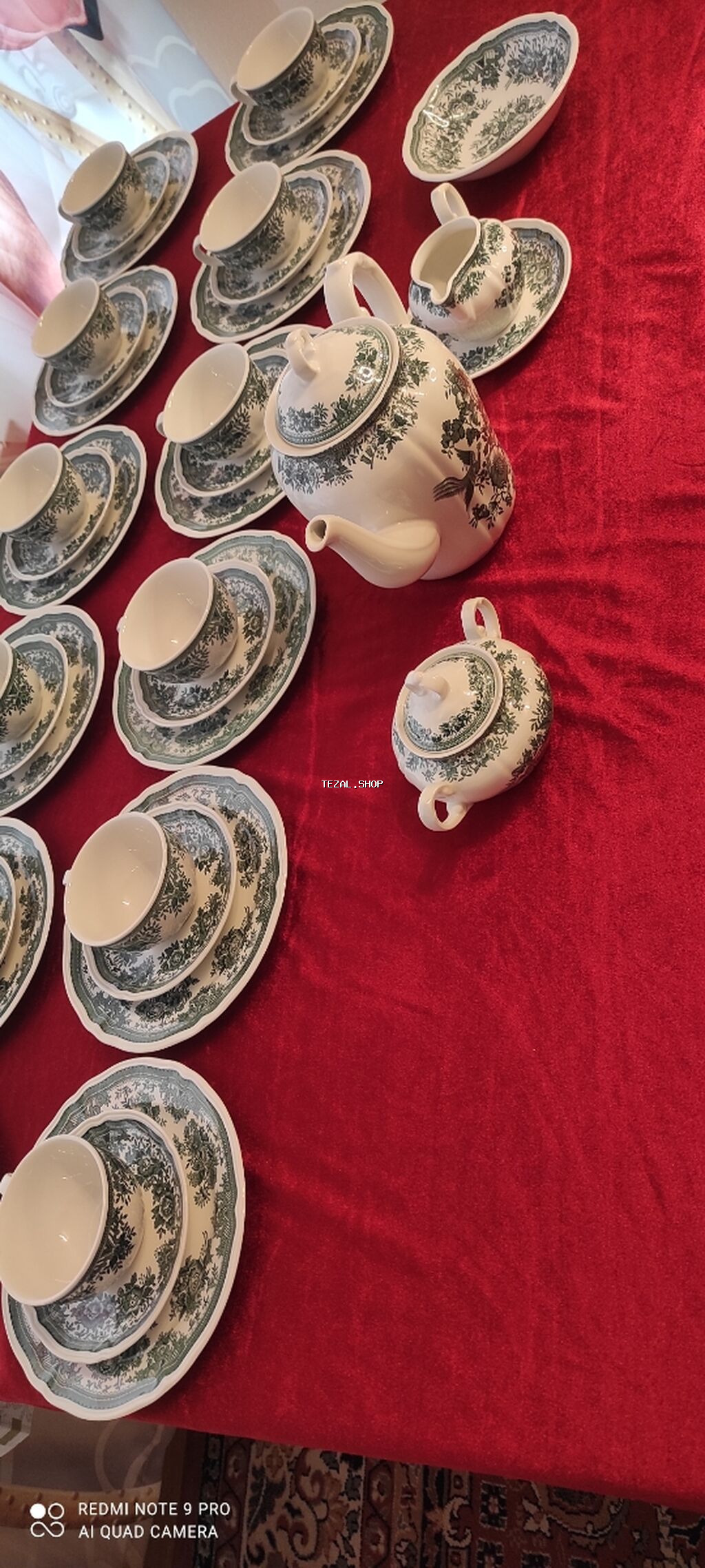 Çay dəsti, rəng - Yaşıl, Farfor, Villeroy & Boch, Almaniya