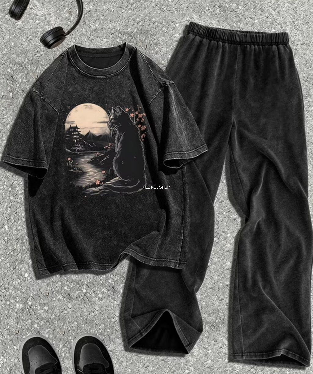 Unisex rahat gündəlik geyimlər – tematik printli dəstlər və t‑şörtlər - şəkil 4