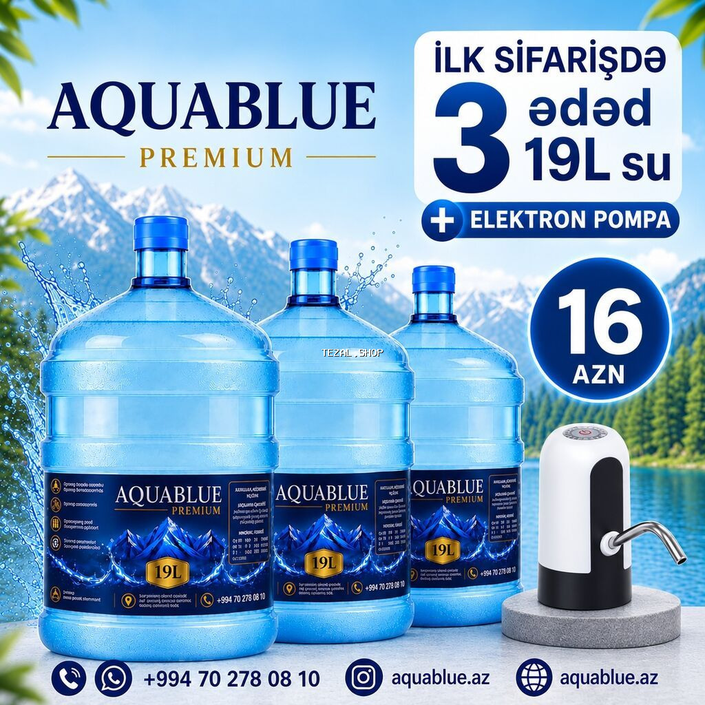 AQUABLUE PREMIUM – 19L içməli su 4.80 Azn - Müasir texnologiya ilə - şəkil 4