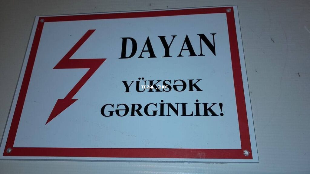 Təhlükəsizlik texnikası üçün lövhələr satılır. Ölçüsü 30sm x 20sm. 7 - şəkil 3